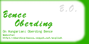 bence oberding business card